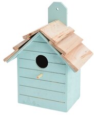 Vogelhuisje hout deco mint