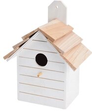 Vogelhuisje hout deco wit